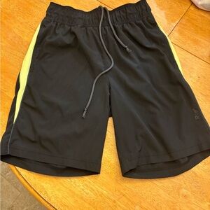 Reebok Black and Yellow Athletic Shorts